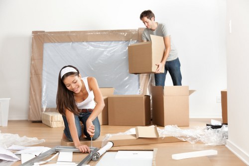 Movers Watford team preparing a safe home move with protective wrapping