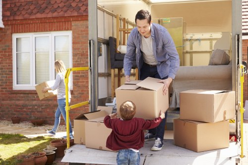 Furniture being carefully moved during a Watford house removal