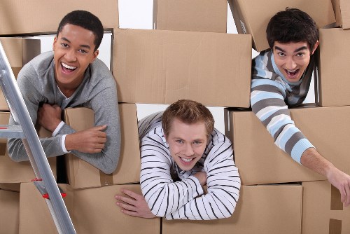 Removal van loaded by cubic-yard estimate for a Watford house move