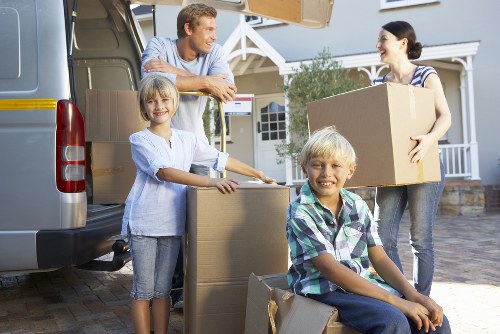 Charity donation items separated during a sustainable house move