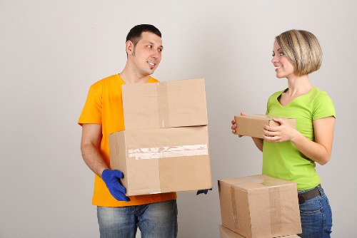 Business packing boxes ready for shipping and storage in Watford
