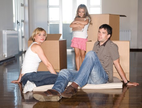 Preparing items for a moving truck in Watford